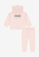 Kenzo Kids Baby Girls Logo Print Track Suit Pink K61513/46M_PINK