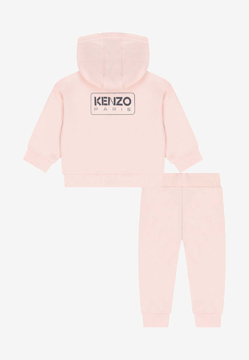 Kenzo Kids Baby Girls Logo Print Track Suit Pink K61513/46M_PINK