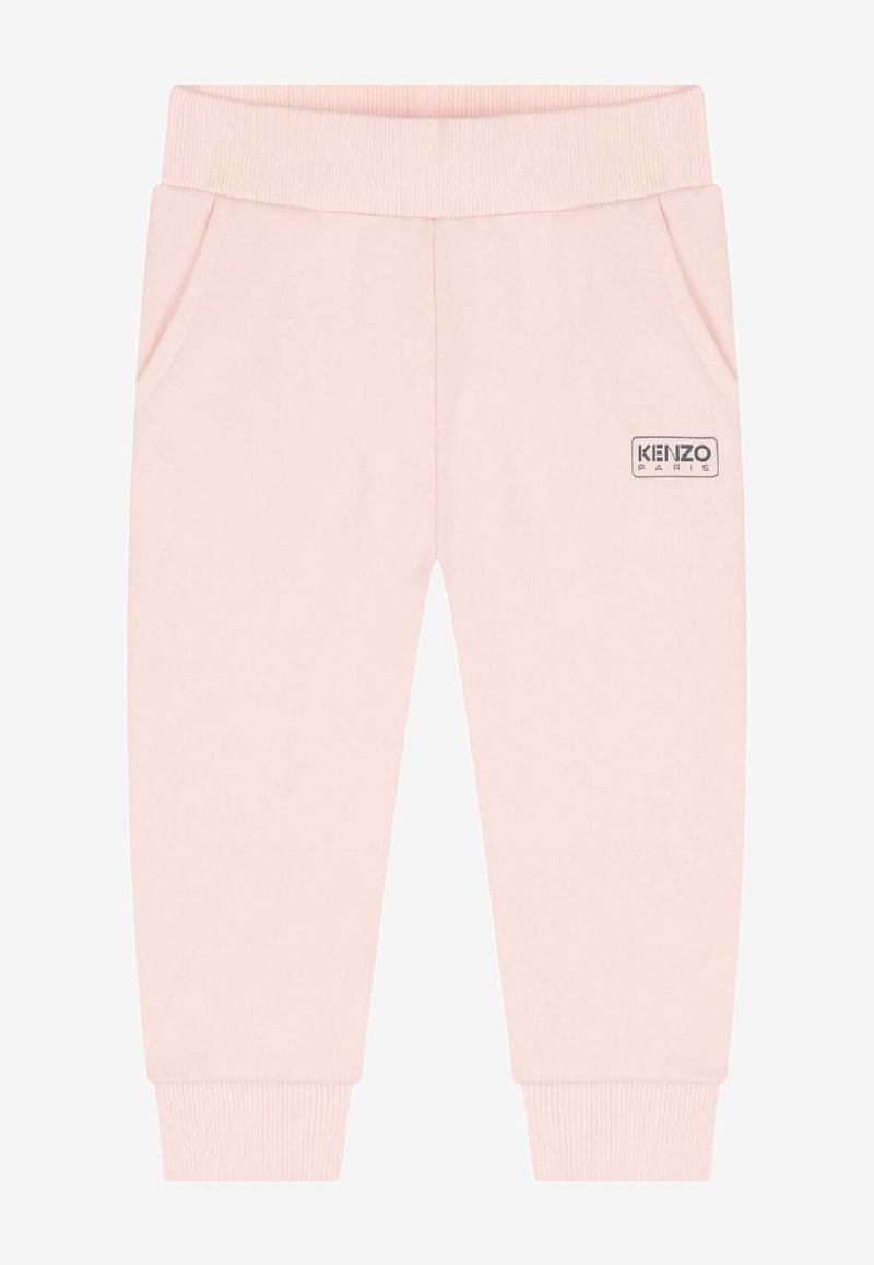 Kenzo Kids Baby Girls Logo Print Track Suit Pink K61513/46M_PINK