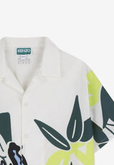 Kenzo Kids Boys Graphic Print Shirt Multicolor K61625/117_OFF-WHITE