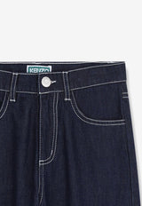 Kenzo Kids Boys Straight Jeans with Contrast-Stitching Denim K61634/Z35_DENIM