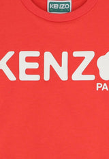 Kenzo Kids Girls Logo Print Dress Red K61662/976_RED