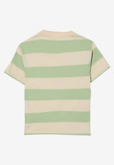 Kenzo Kids Boys Striped Logo T-shirt Multicolor K61671/N66_GREEN MULT
