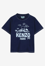 Kenzo Kids Boys Graphic-Print T-shirt Navy K61673/84N_DARK BLUE