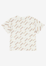 Kenzo Kids Boys Signature Logo T-shirt Off-white K61686/117_OFF-WHITE