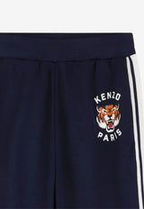 Kenzo Kids Boys Tiger Logo Print Track Pants Navy K61692/84N_DARK BLUE