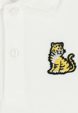 Kenzo Kids Boys Tiger Patch Polo T-shirt White K61694/10P_WHITE