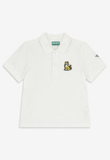Kenzo Kids Boys Tiger Patch Polo T-shirt White K61694/10P_WHITE