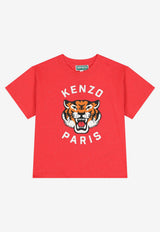 Kenzo Kids Girls Tiger Logo Print T-shirt Red K61701/976_RED