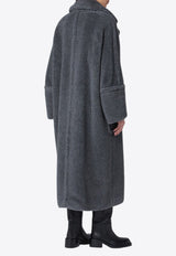 Max Mara Kadiak Oversized Teddy Coat Gray KADIAKWO/P_MAXM-001