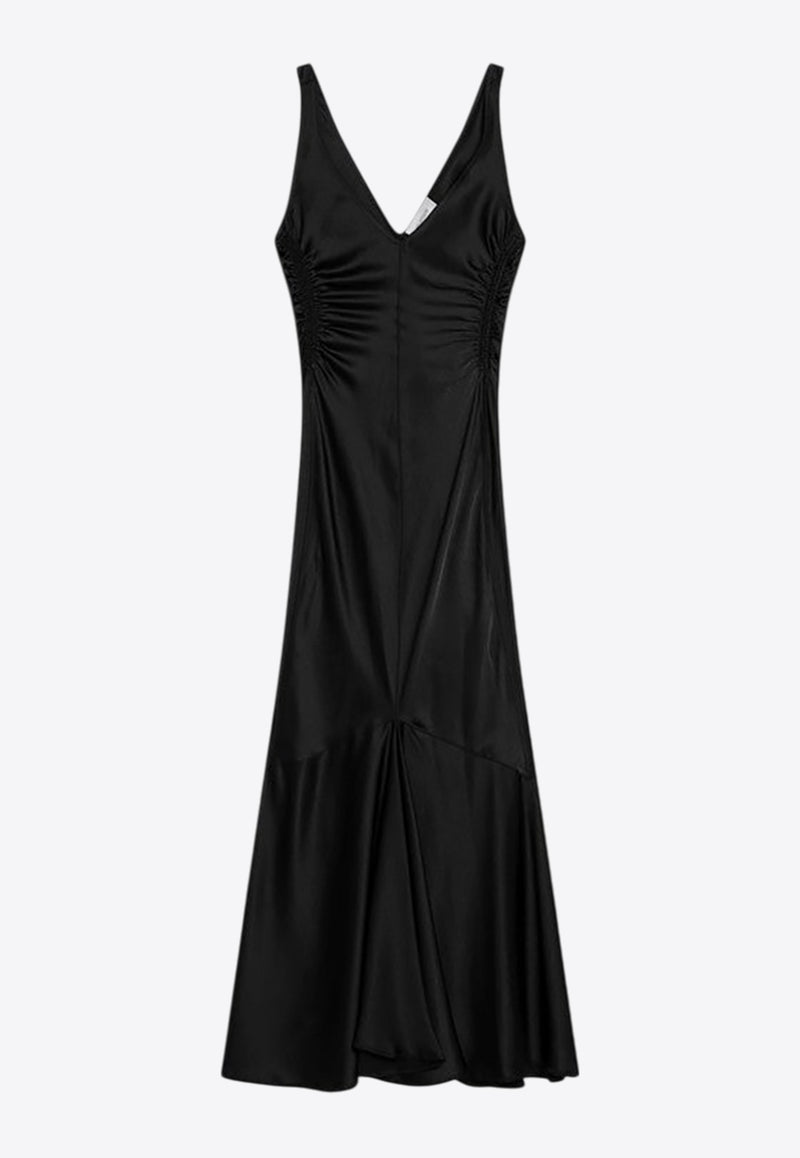 Sportmax Katia V-neck Midi Dress Black KATIASI/Q_SPORM-003