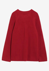 Loulou Studio Cashmere Crewneck Sweater Burgundy KAWAWS/P_LOULO-BU