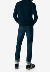 Tom Ford Merino Silk Knitted Cardigan KBL007-YMW018F23 HB800 Indigo