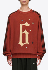 Adidas Originals X Song For The Mute Adi006 Intarsia Knit Sweater Red Clay KC0327CO/R_ADIST-WI_323-L