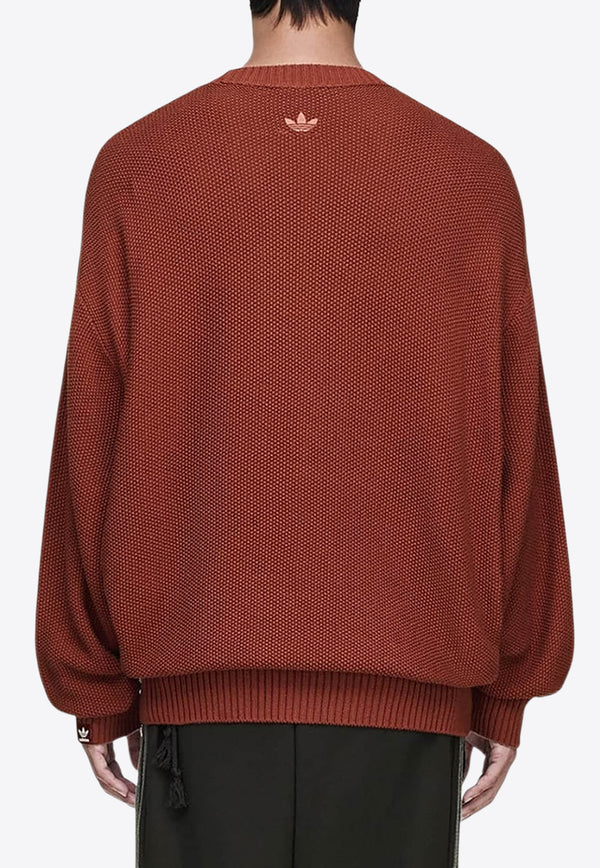 Adidas Originals X Song For The Mute Adi006 Intarsia Knit Sweater Red Clay KC0327CO/R_ADIST-WI_323-L