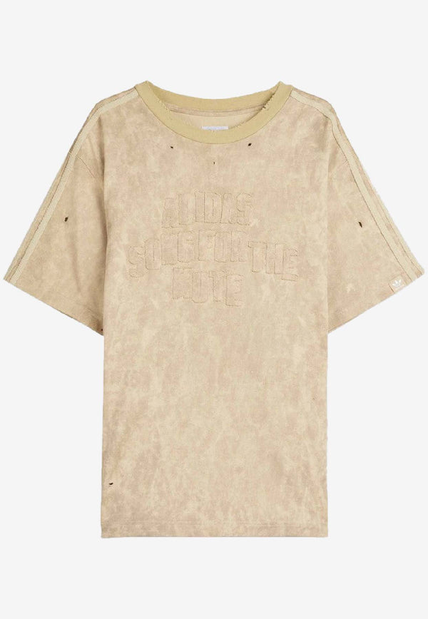 Adidas X Song For the Mute Distressed Logo T-shirt Beige KC2753CO/R_ADIST-CS