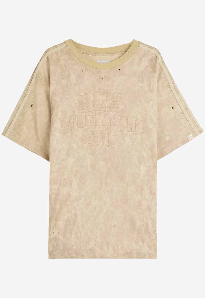 Adidas X Song For the Mute Distressed Logo T-shirt Beige KC2753CO/R_ADIST-CS