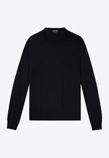 Tom Ford Merino Wool Crewneck Sweater KCL006-YMW010S23 HB800 Navy