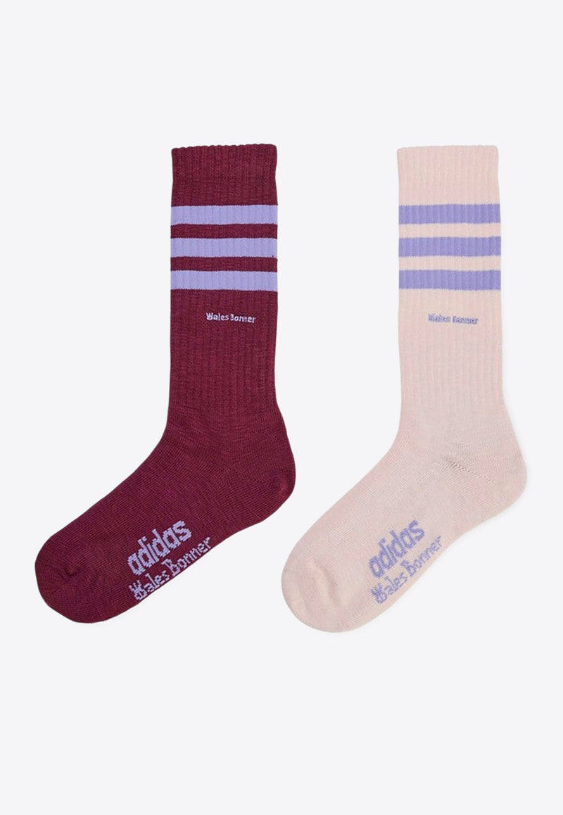 Adidas Originals X Wales Bonner Three Stripes Ribbed Socks - Set of 2 Multicolor KD7727CO/R_ADIST-MW_323-L