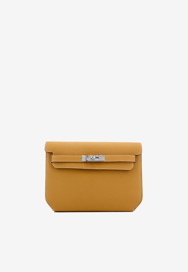 Kelly Depeches 25 Pouch in Natural Sable Togo with Palladium Hardware