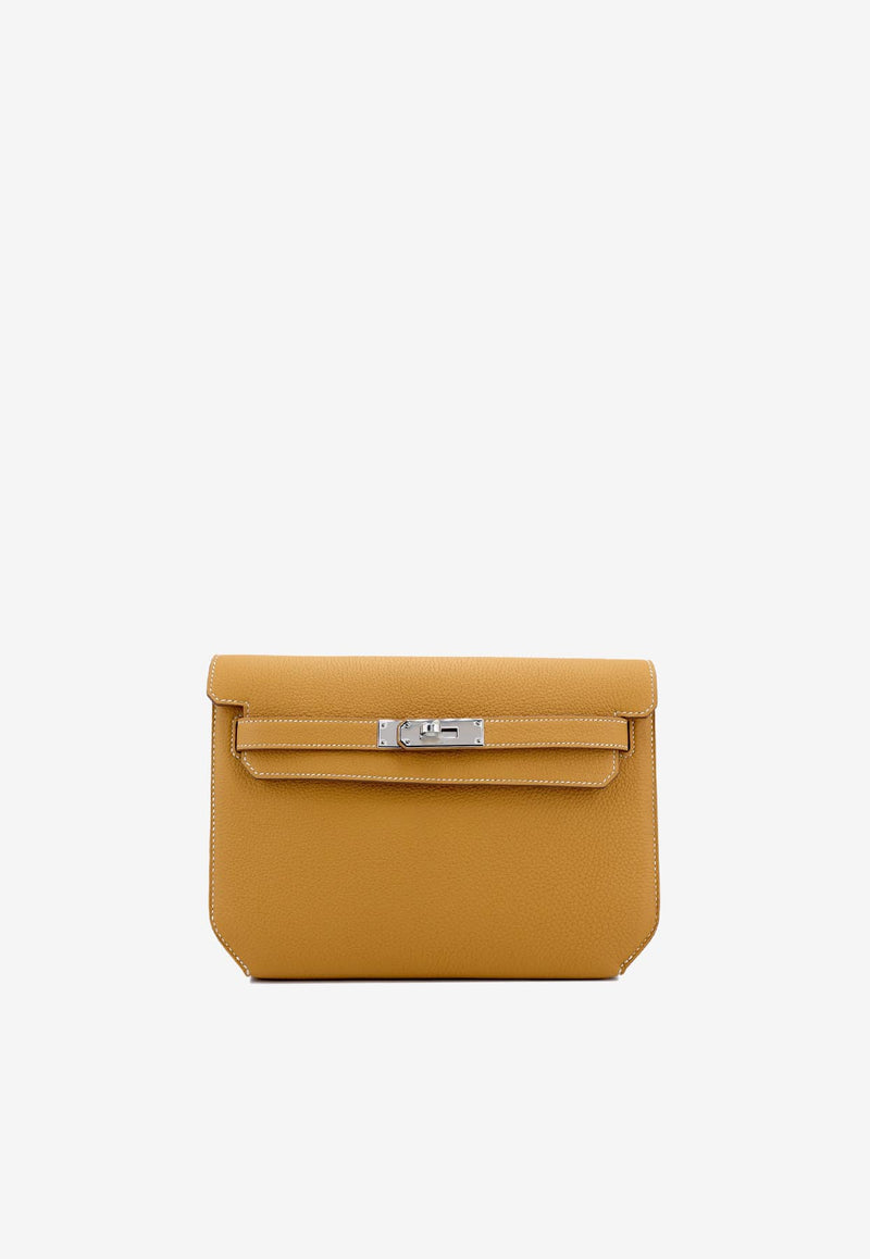 Kelly Depeches 25 Pouch in Natural Sable Togo with Palladium Hardware