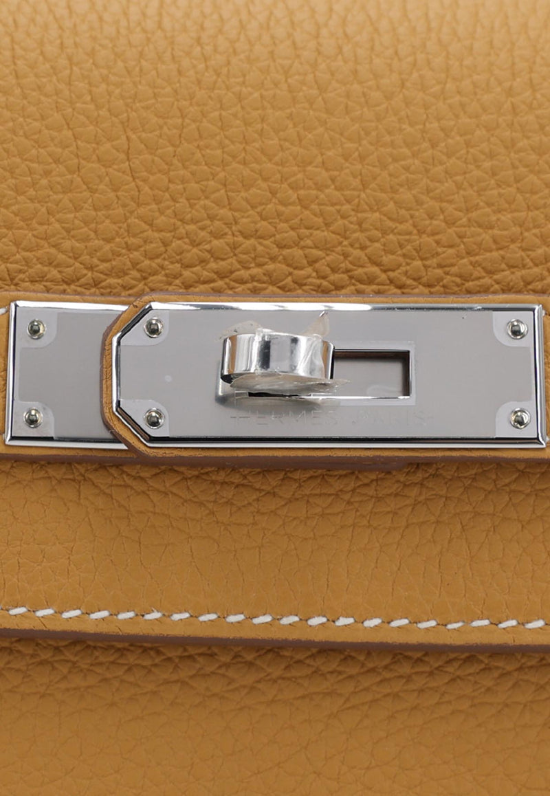 Kelly Depeches 25 Pouch in Natural Sable Togo with Palladium Hardware