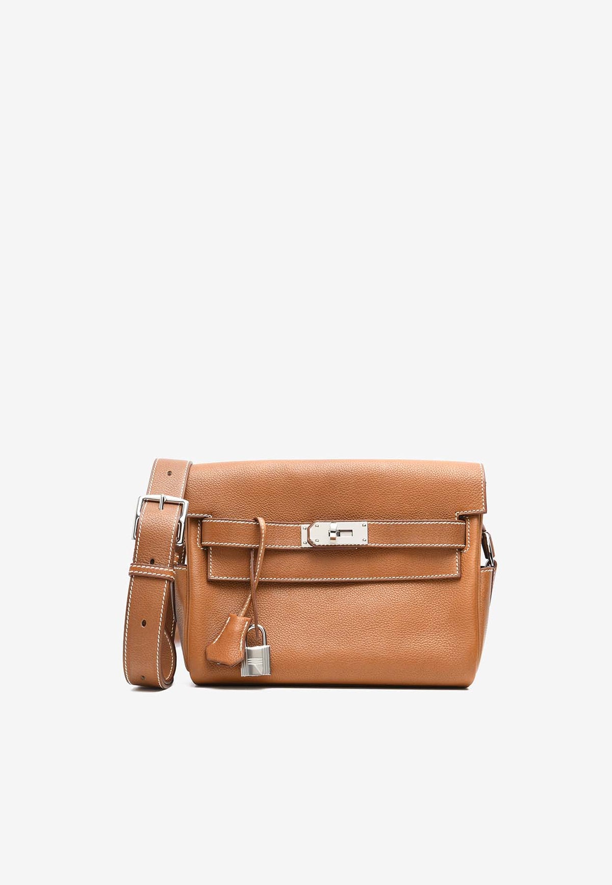 Kelly Messenger PM in Fauve Barenia Leather with Palladium