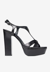 Jimmy Choo Kesia 120 Leather Platform Sandals Black KESIA 120 KUV BLACK