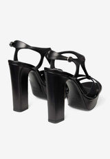 Jimmy Choo Kesia 120 Leather Platform Sandals Black KESIA 120 KUV BLACK