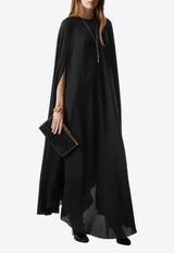 Tom Ford Asymmetric Silk Kaftan KF0039-FAX1266 LB999 Black