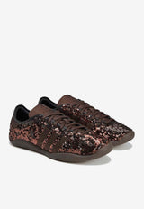 Adidas Originals X Wales Bonner Karintha Lo Sequined Sneakers Brown KH8798PVC/R_ADIST-SD