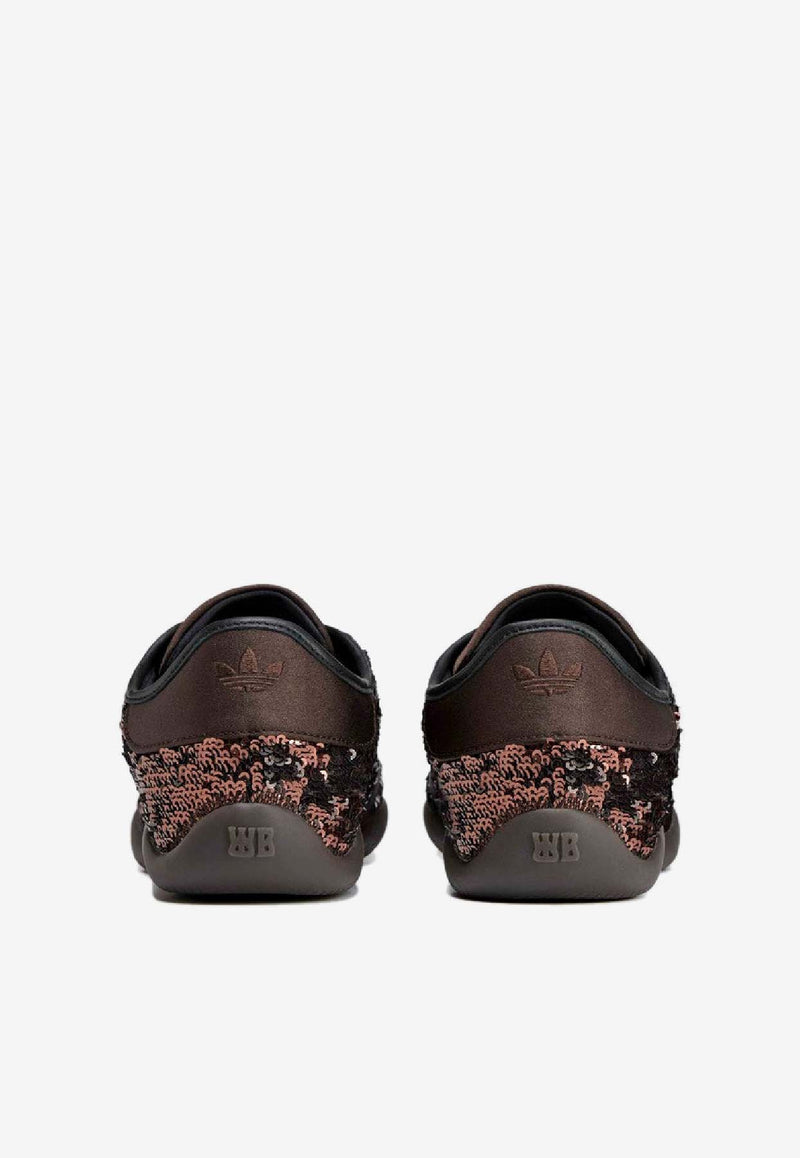 Adidas Originals X Wales Bonner Karintha Lo Sequined Sneakers Brown KH8798PVC/R_ADIST-SD