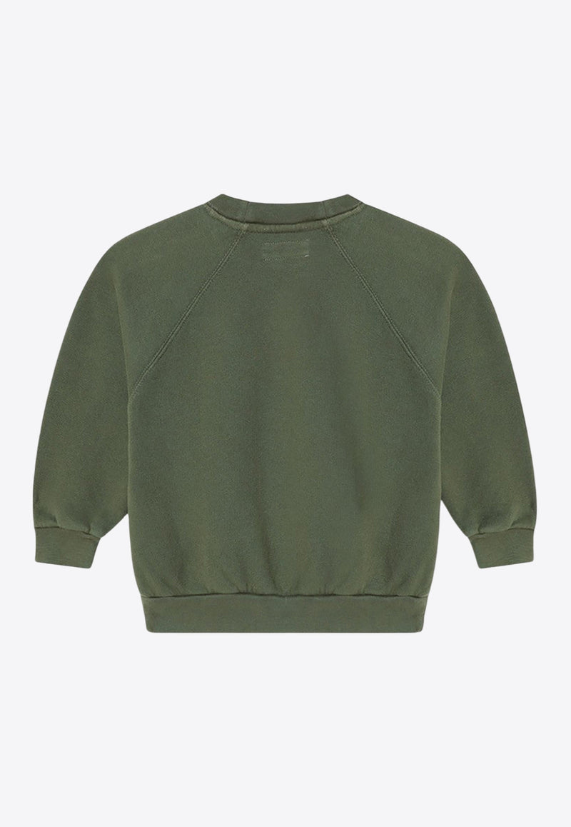 American Vintage Kids Boys Izubird Sweatshirt Green KIZU03BH24CO/P_AMERI-KAKVIN