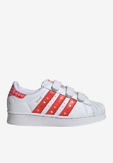 Adidas Kids Girls Disney Superstar Comfort Closure Shoes White KK1295_WHITE