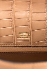 Kelly Pochette in Chai Matte Alligator Leather with Gold Hardware