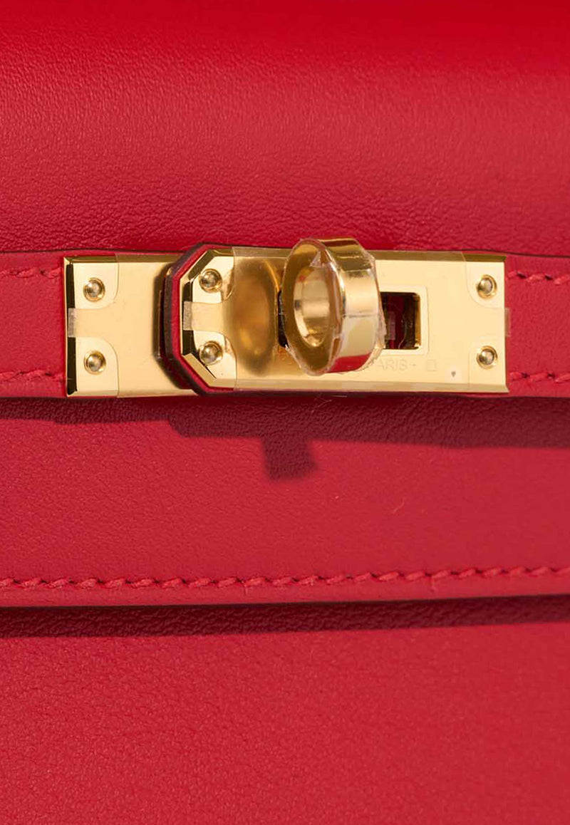 Kelly Pochette in Rouge Radieux Swift with Gold Hardware