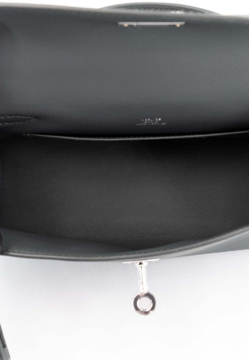 Kelly Pochette in Vert Mangrove Swift with Palladium Hardware