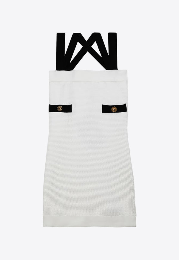 Patou Crossed Straps Mini Dress White KN1718070CO/O_PATOU-001W
