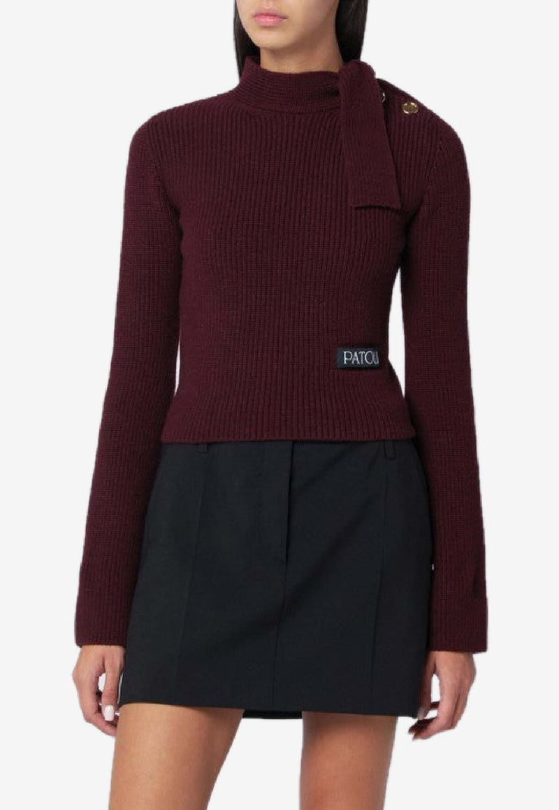 Patou Wool and Cashmere Sweater Burgundy KN2638041CO/R_PATOU-317R