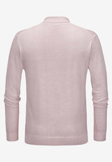 Barena Venezia Rib-Knit Polo Sweater Lilac KNU4837LILAC/LAVENDAR