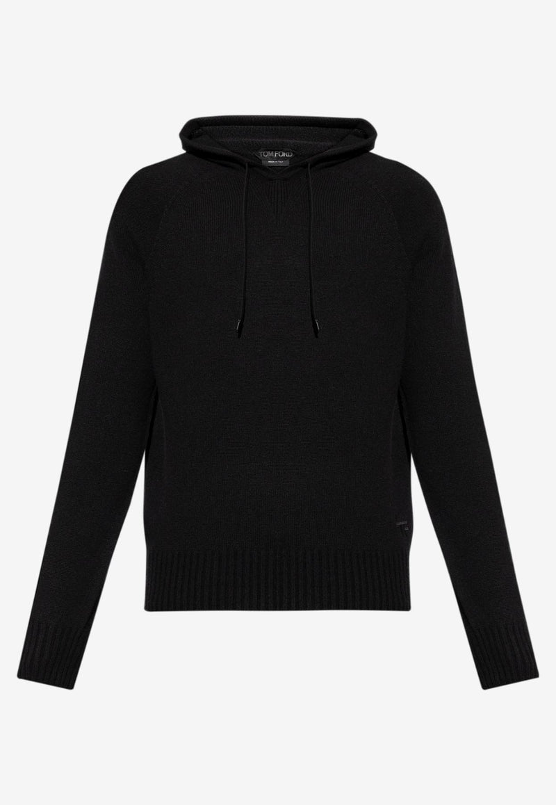 Tom Ford Embroidered TF Sweater with Hood Black KOL003-YMK069 LB999