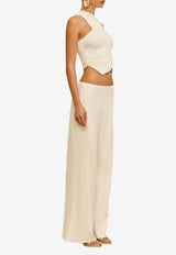 Cult Gaia Deneuve Asymmetrical Knit Top Off-white KT28765YC1553_OFF-WHITE