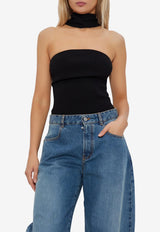 Cult Gaia Wali Knit Cropped Top Black KT28855YN2611_BLACK