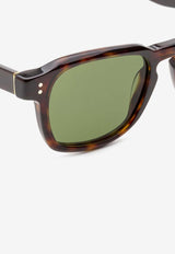 Retrosuperfuture Luce 3627 Tortoiseshell Square Sunglasses Green KVT-I58FPVC/O_SUPER-3627