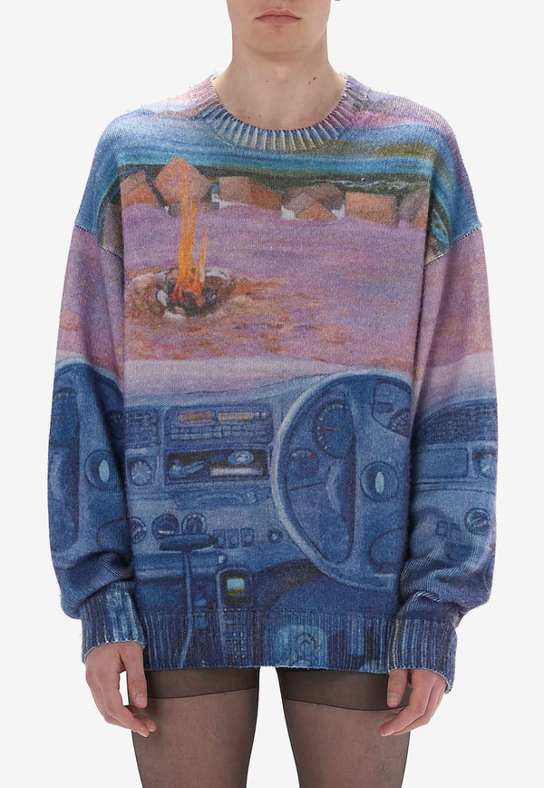 JW Anderson Printed Crewneck Sweater Multicolor KW1222_YN0373_835