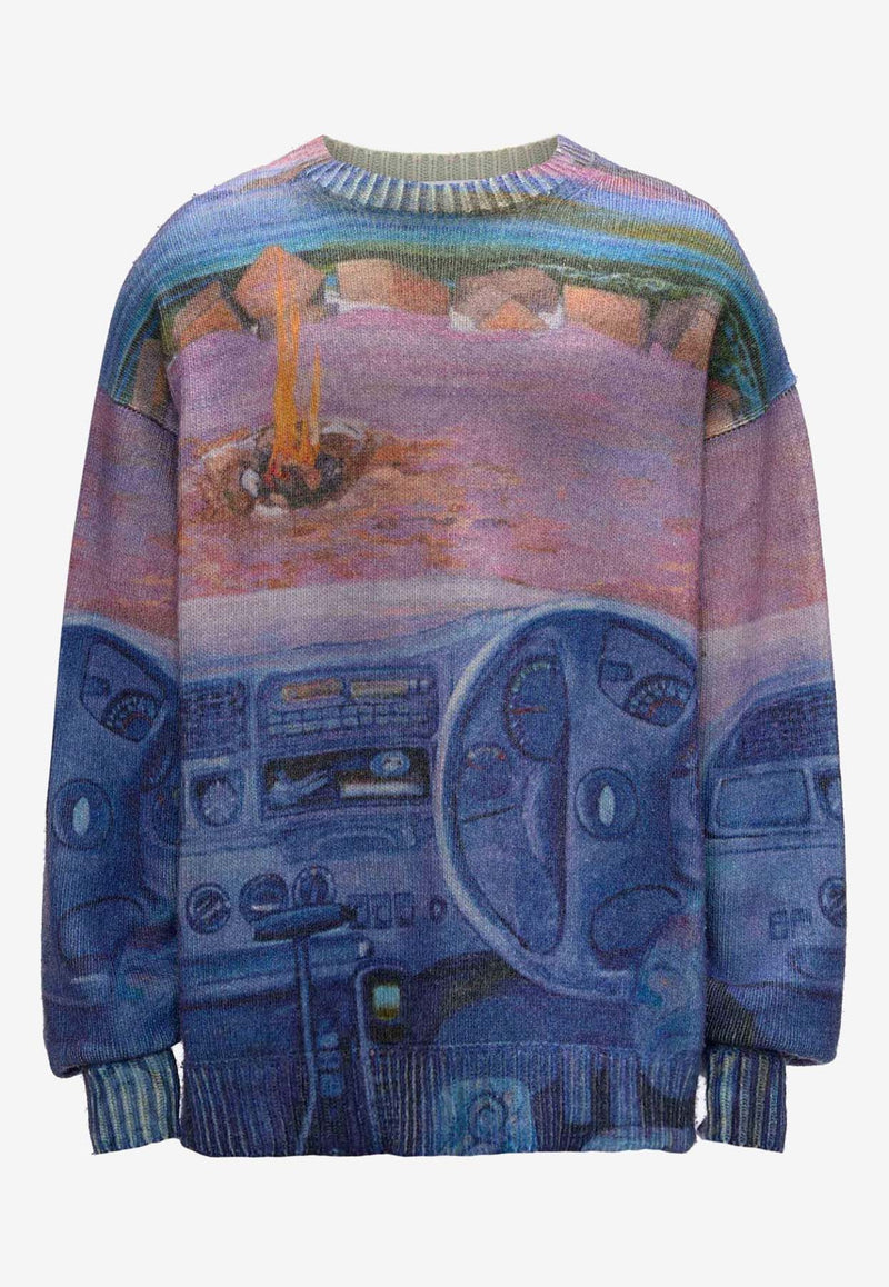 JW Anderson Printed Crewneck Sweater Multicolor KW1222_YN0373_835