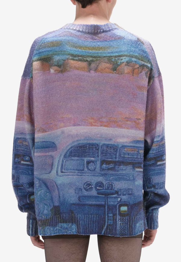 JW Anderson Printed Crewneck Sweater Multicolor KW1222_YN0373_835