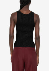 JW Anderson Cable Knit Tank Top Black KW1454-YN0488_BLACK