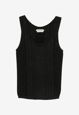 JW Anderson Cable Knit Tank Top Black KW1454-YN0488_BLACK