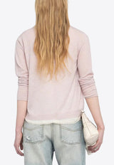 Zadig & Voltaire Manylla Cashmere Cardigan Powder KWCA01632_BABY PINK